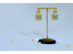Turquoise Double C Drop Earrings