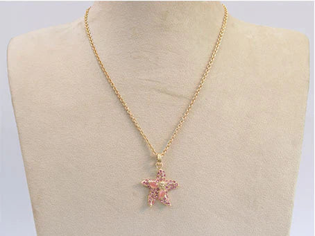 Pink star neck chain