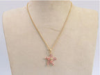 Pink star neck chain