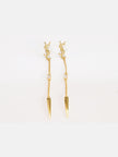 Alphabet YSL CZ and spike dangles