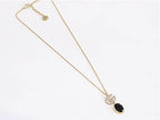 Rustic Double G black drop pendant