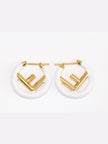 White Alphabet F Hoops 25mm