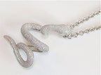 Platinum snake body pendant