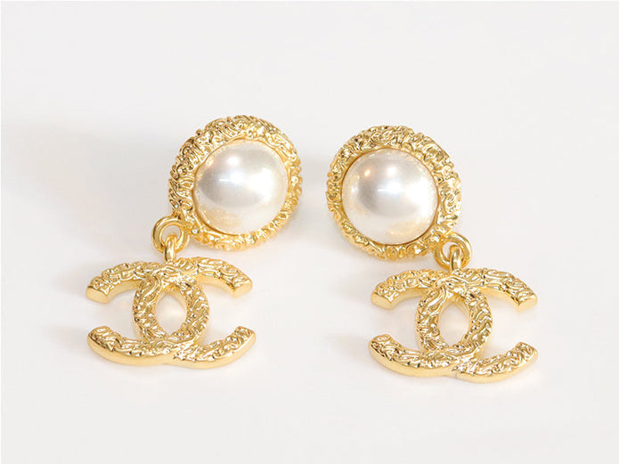 Double C pearl cz drops