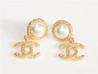 Double C pearl cz drops