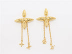 Gold flower chain dangles