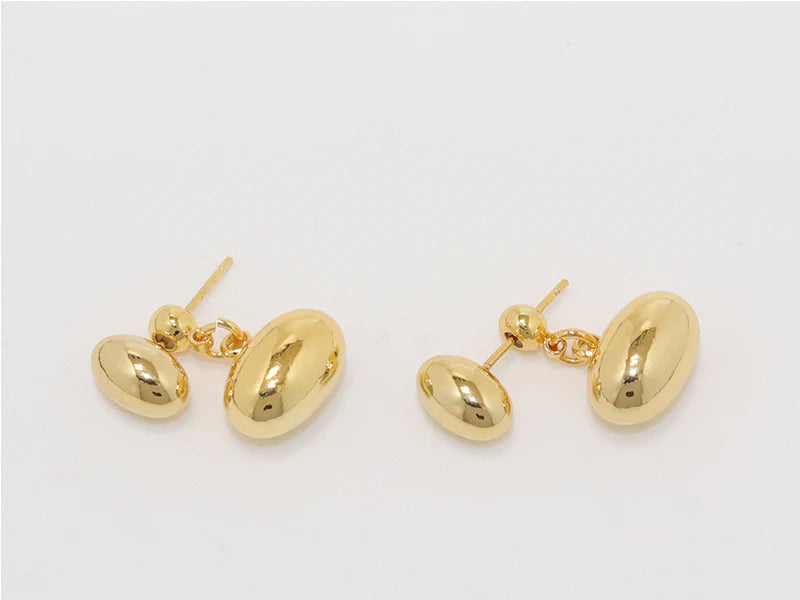 Alphabet B Classic pebble gold drops