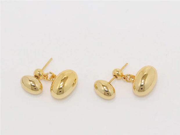 Alphabet B Classic pebble gold drops