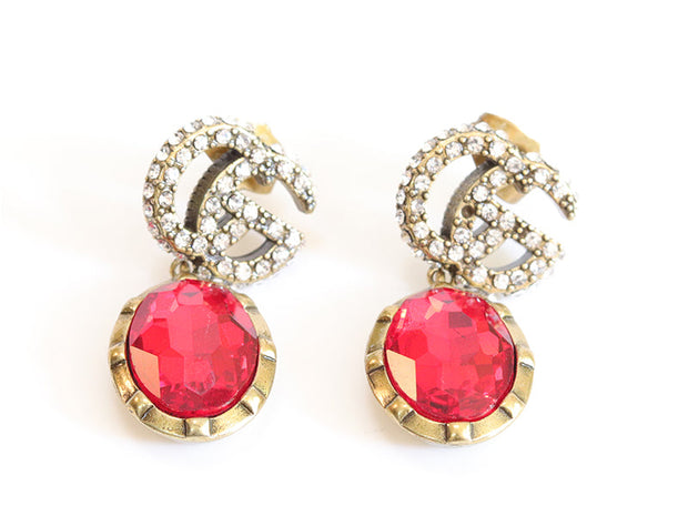 Rustic double G red drops