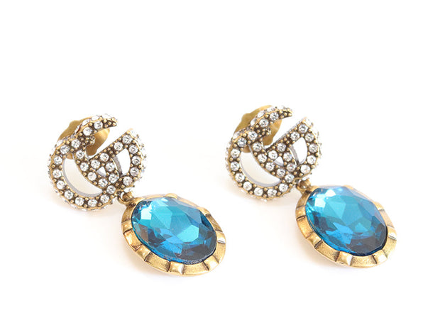 Rustic double G turquoise drops