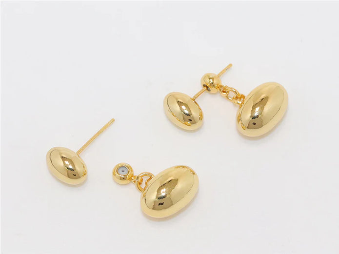 Alphabet B Classic pebble gold drops