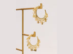 Pearl and charms hoops