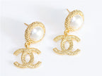 Double C pearl cz drops