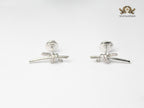 T &co knot earrings (silver)