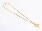 Lion and pearl drop link double C chain