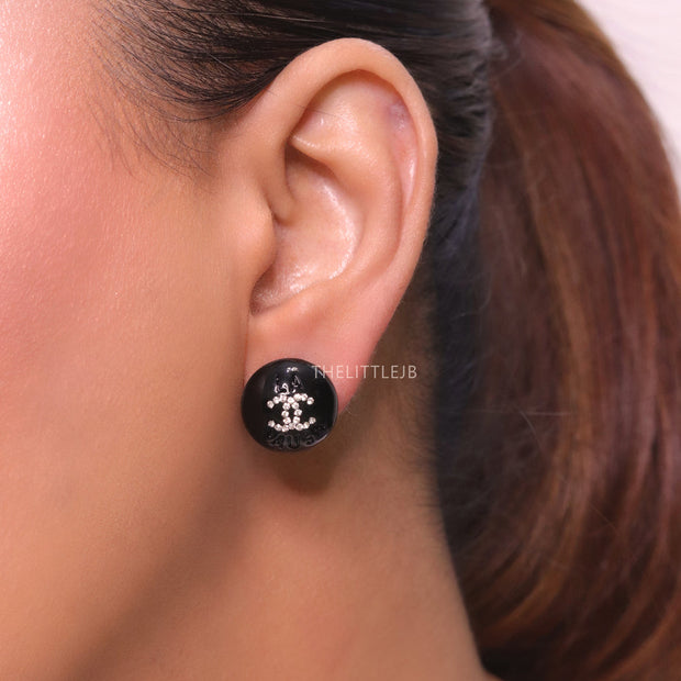 Double C black studs