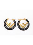 Black Alphabet F Hoops 25mm