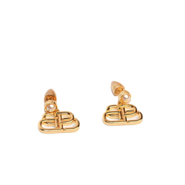 Alphabet double B drop earrings