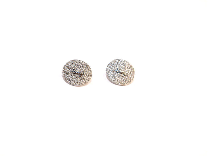 Alphabet Y S & L Platinum cz Studs