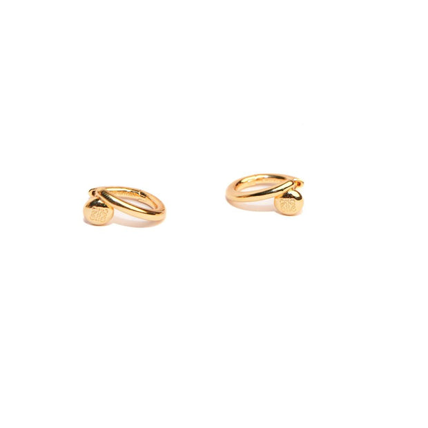 Alphabet LW nail pattern Small Gold Hoops
