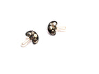 Double C Black Mushroom Studs