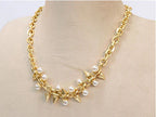 Pearl studs link chain
