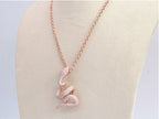 Rose gold snake body pendant