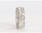 Silver plated baguette ring