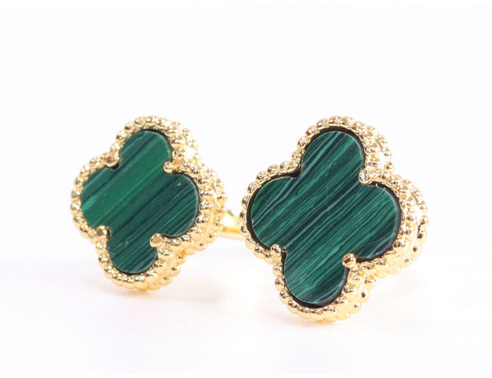 Double GREEN malachite ring