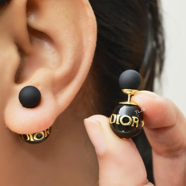 Alphabet CD matt black bomber studs