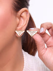 White & Gold enamel studs