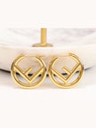 Gold Alphabet F Hoops 25mm