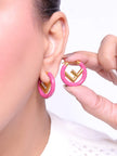 Pink Alphabet F Hoops 25mm