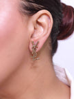 Alphabet YSL earrings in rustic look