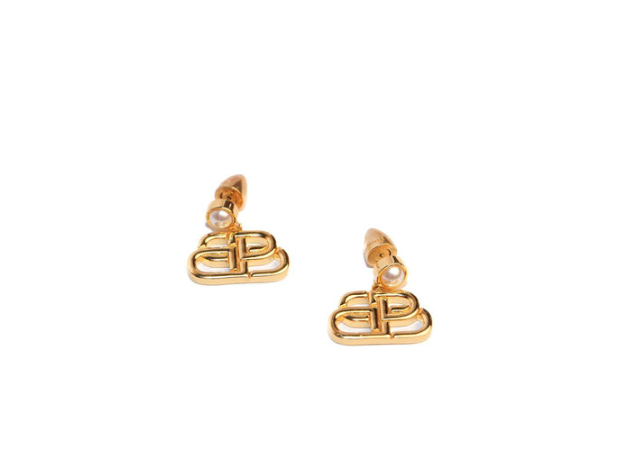 Alphabet double B drop earrings