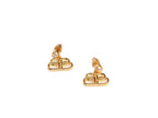 Alphabet double B drop earrings