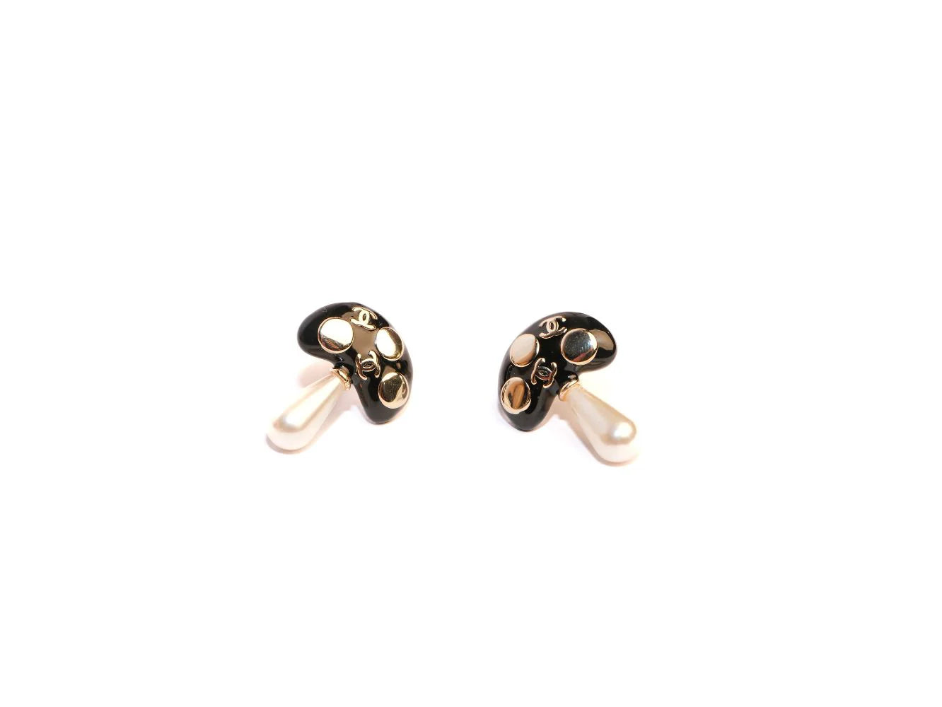 Double C Black Mushroom Studs