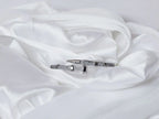 Platinum Plated CZ Nail and Nut Bracelet