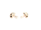Double C White Mushroom Studs