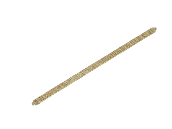 Gold love tennis bracelet