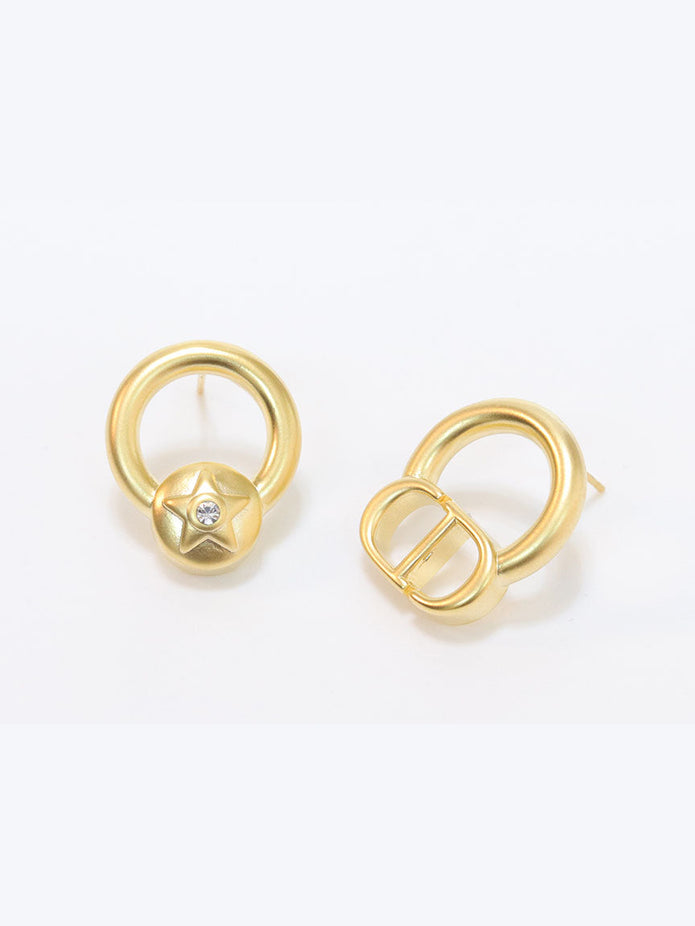 Alphabet CD and star Gold studs