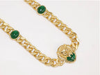 Lion face link chain