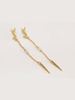Alphabet YSL CZ and spike dangles