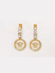Medusa gold and white dangles