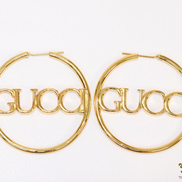 Large golden alphabet  hoops