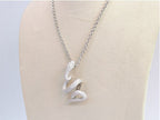 Platinum snake body pendant