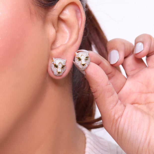 Gold Panther studs