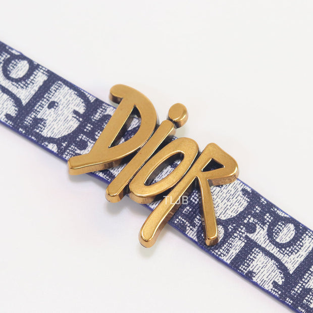 Alphabet D Blue Strap Bracelet