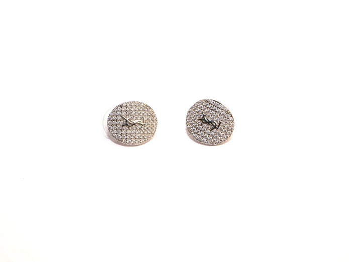 Alphabet Y S & L Platinum cz Studs