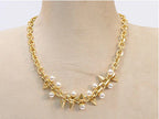 Pearl studs link chain